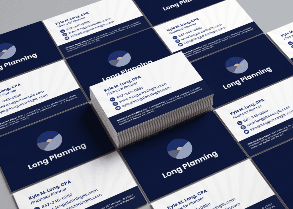 Long Planning Business Card Mockup
